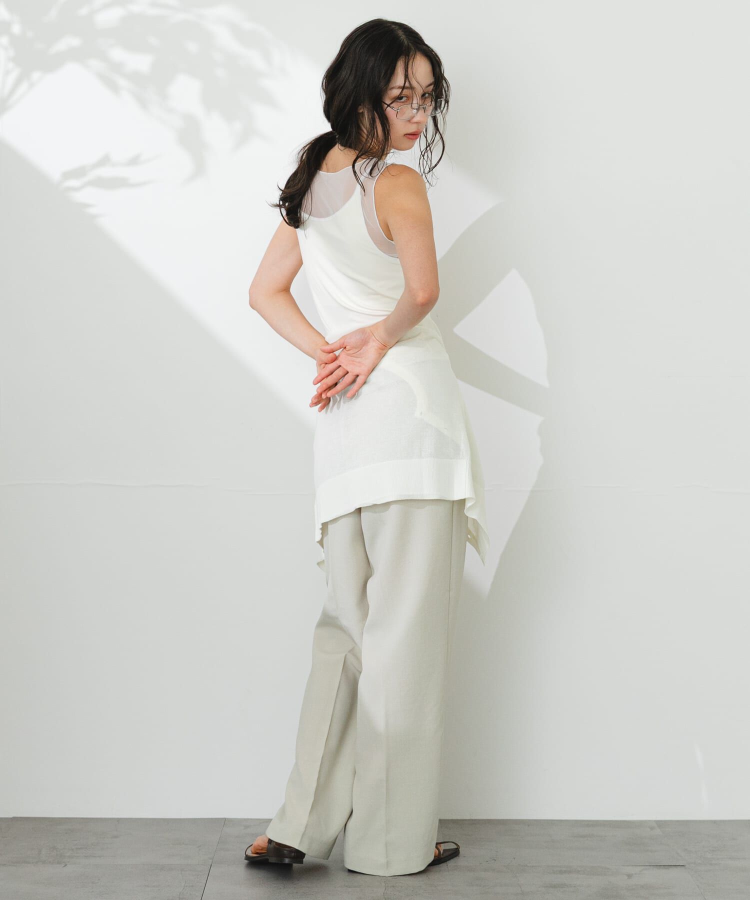 SENSE OF PLACE by URBAN RESEARCH「『UR TECH DRYLUXE』リネンライクワイドパンツ」|その他|