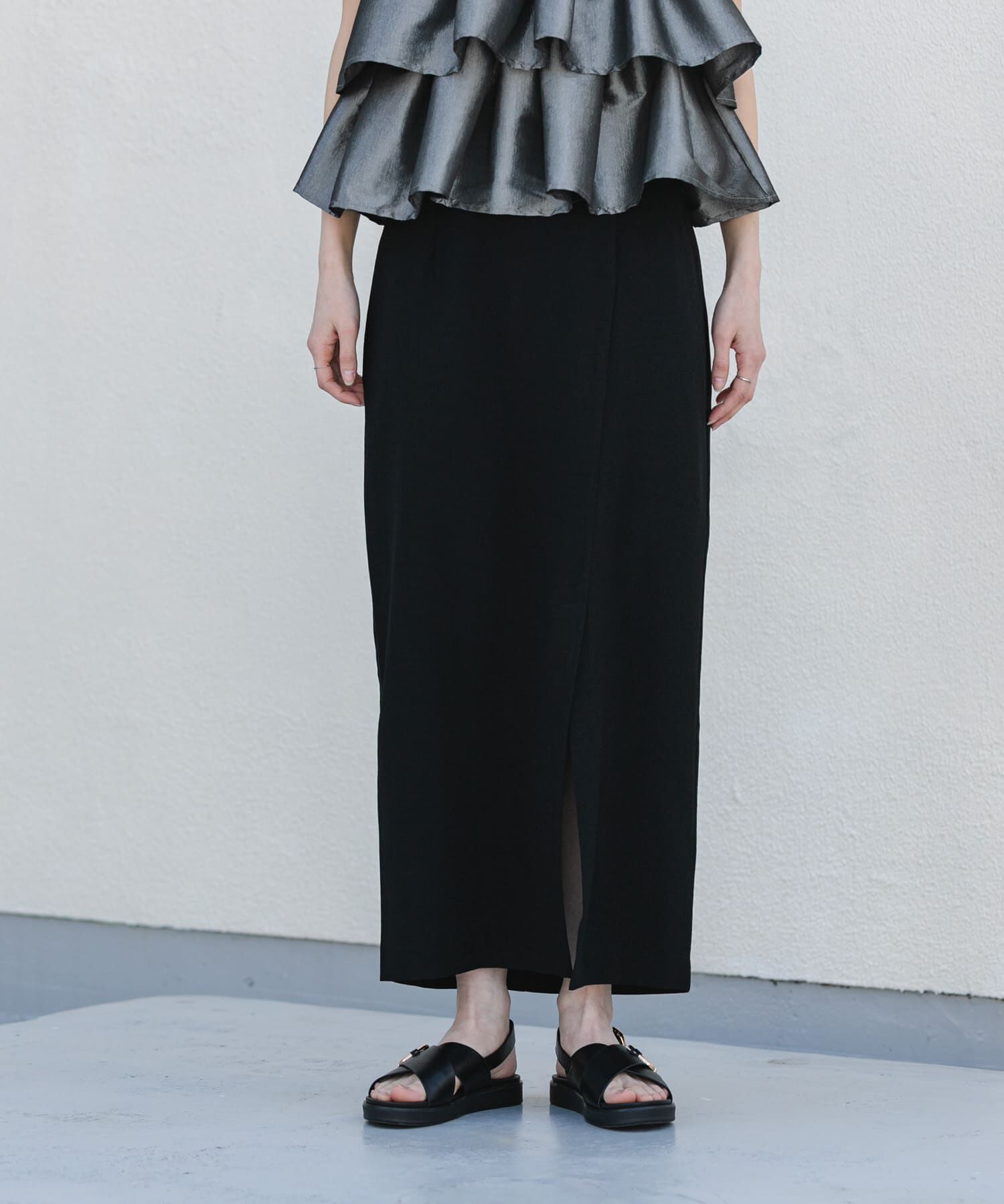 SENSE OF PLACE by URBAN RESEARCH「『UR TECH DRYLUXE』リネンライクスリットタイトスカート」|スカート|