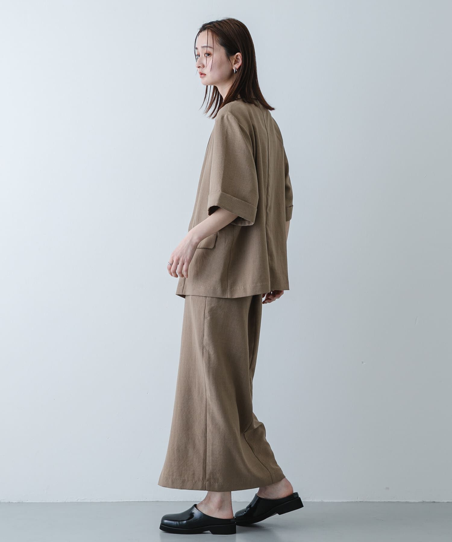 SENSE OF PLACE by URBAN RESEARCH「『UR TECH DRYLUXE』リネンライクスリットタイトスカート」|スカート|