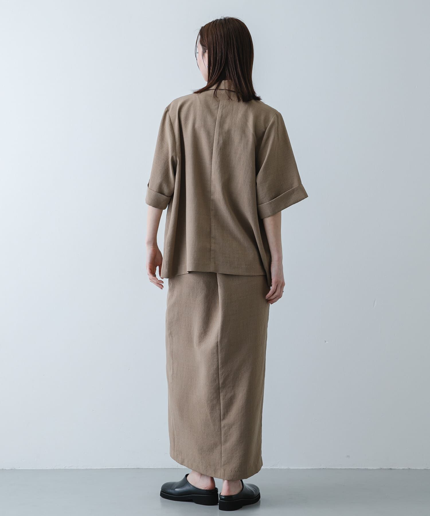 SENSE OF PLACE by URBAN RESEARCH「『UR TECH DRYLUXE』リネンライクスリットタイトスカート」|スカート|