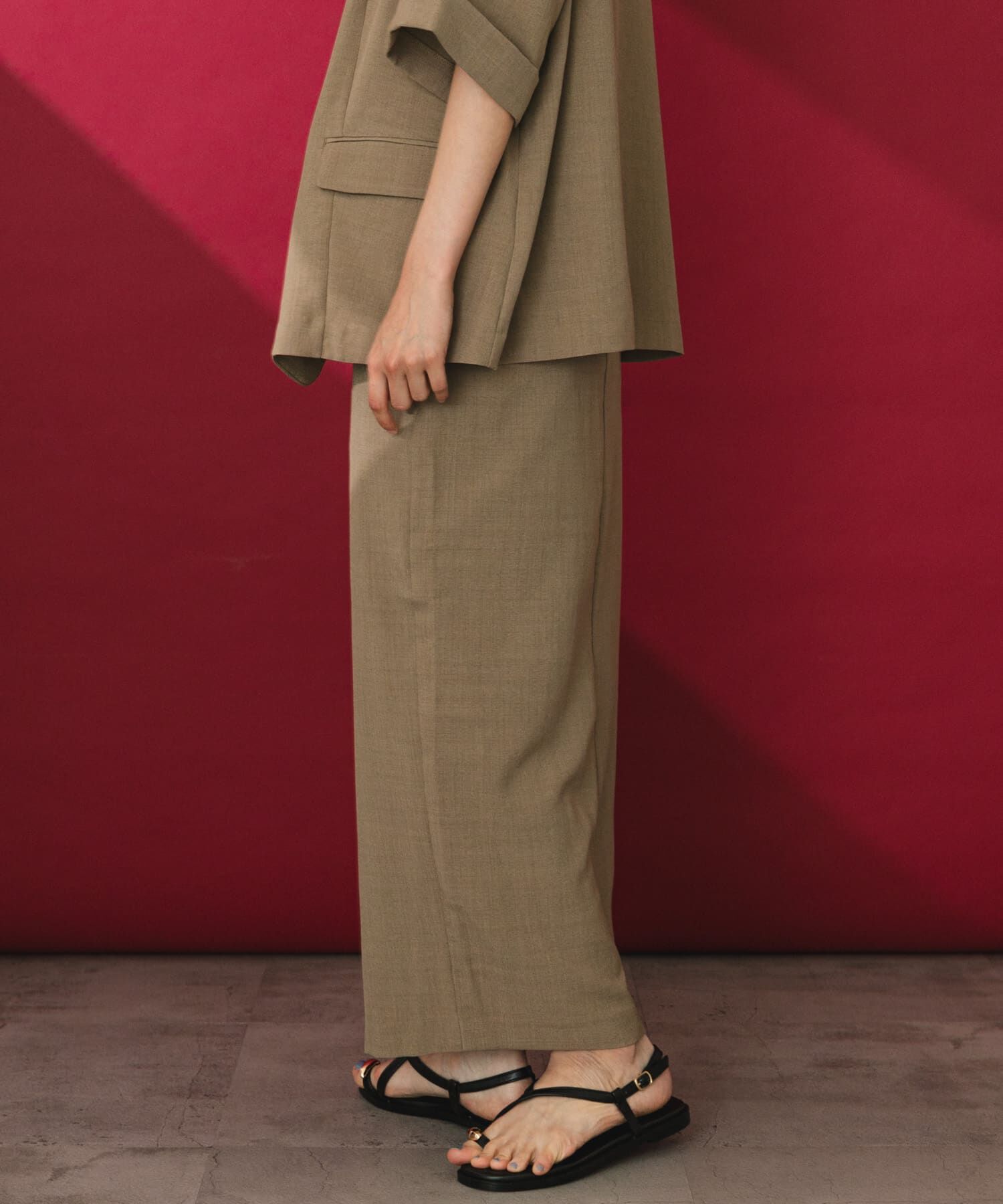 SENSE OF PLACE by URBAN RESEARCH「『UR TECH DRYLUXE』リネンライクスリットタイトスカート」|スカート|