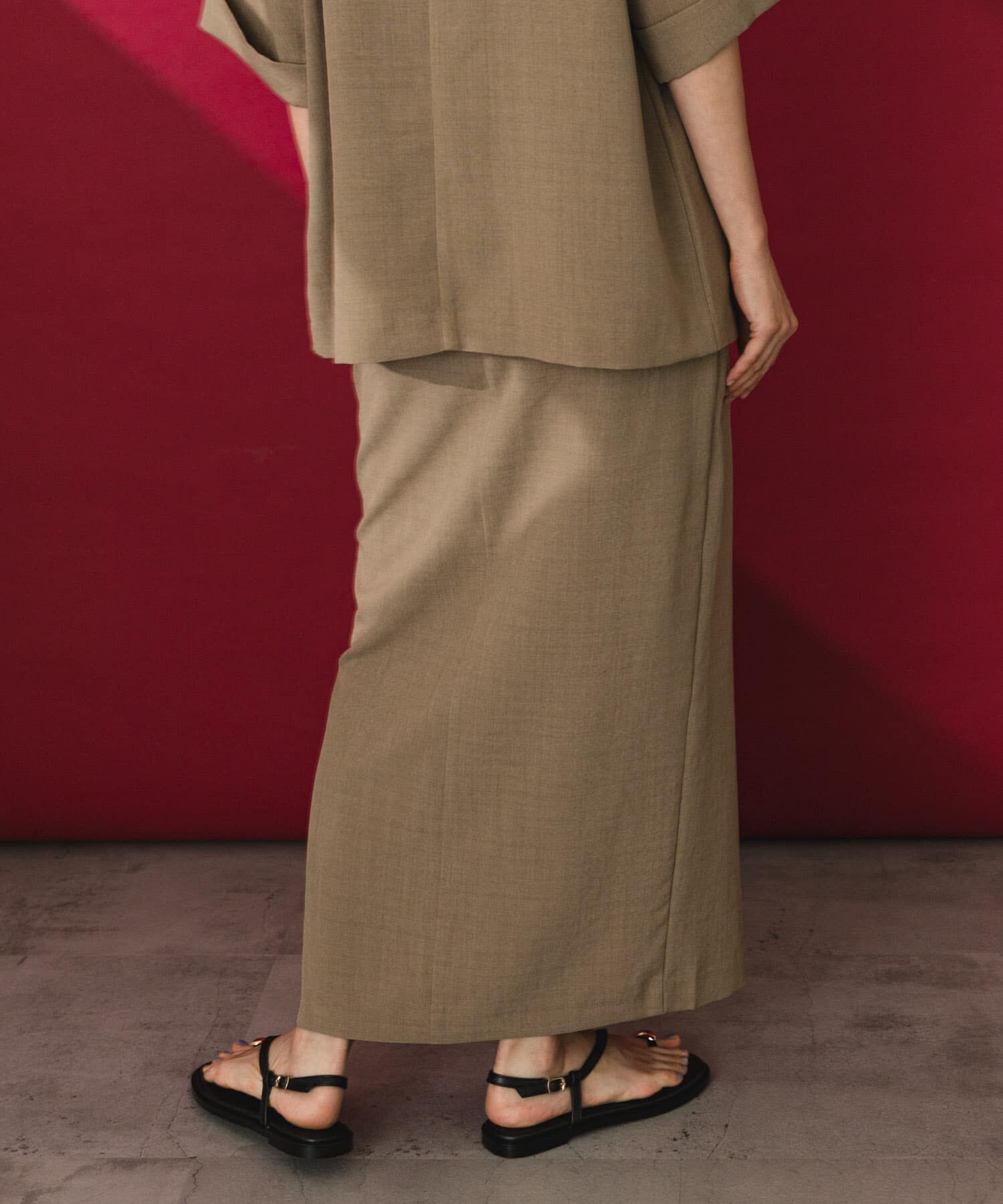 SENSE OF PLACE by URBAN RESEARCH「『UR TECH DRYLUXE』リネンライクスリットタイトスカート」|スカート|