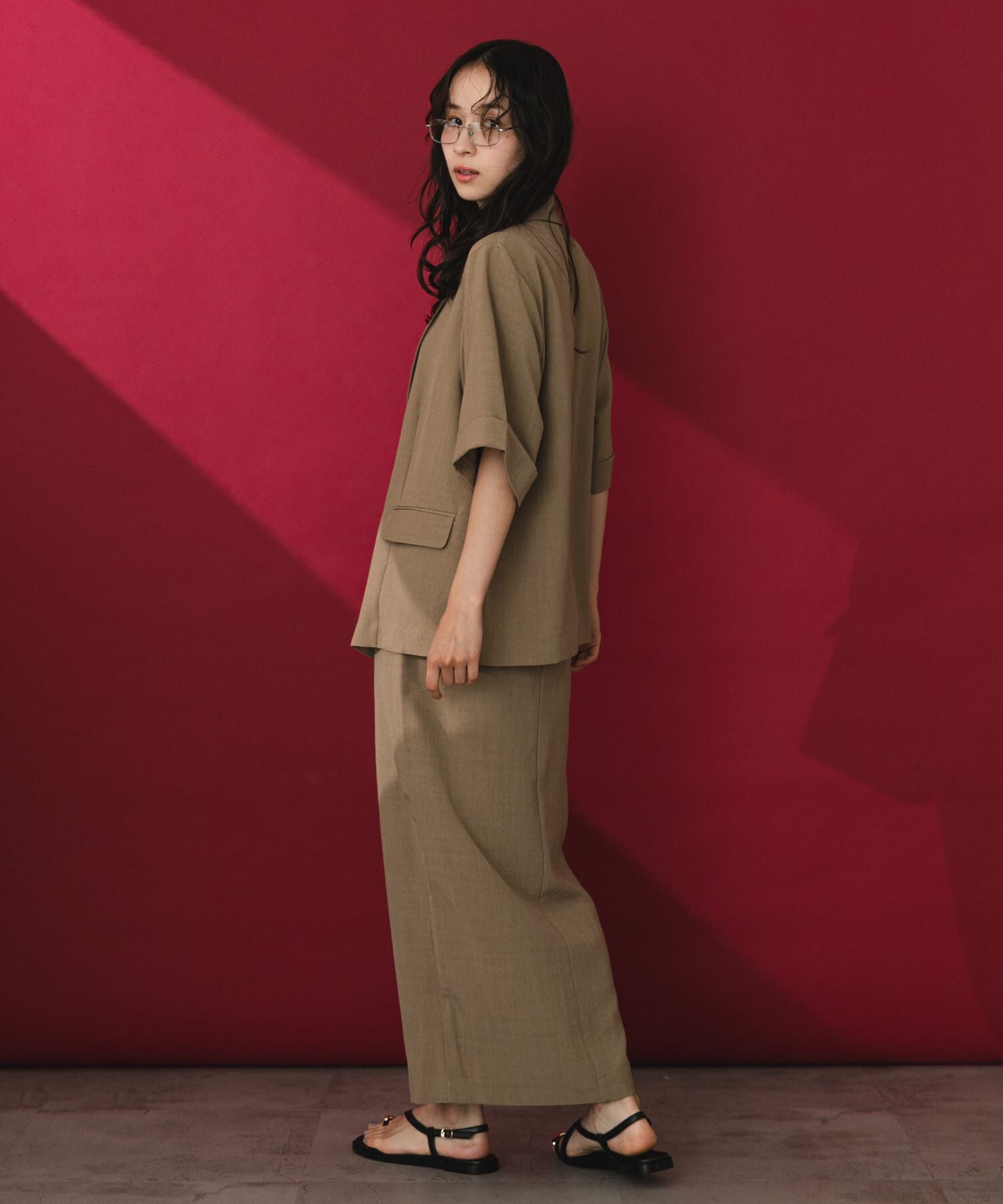 SENSE OF PLACE by URBAN RESEARCH「『UR TECH DRYLUXE』リネンライクスリットタイトスカート」|スカート|