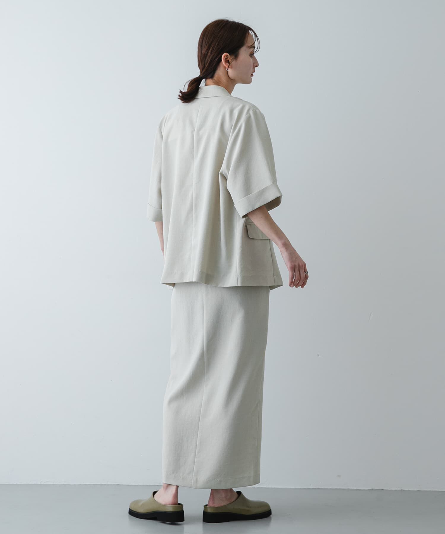 SENSE OF PLACE by URBAN RESEARCH「『UR TECH DRYLUXE』リネンライクスリットタイトスカート」|スカート|