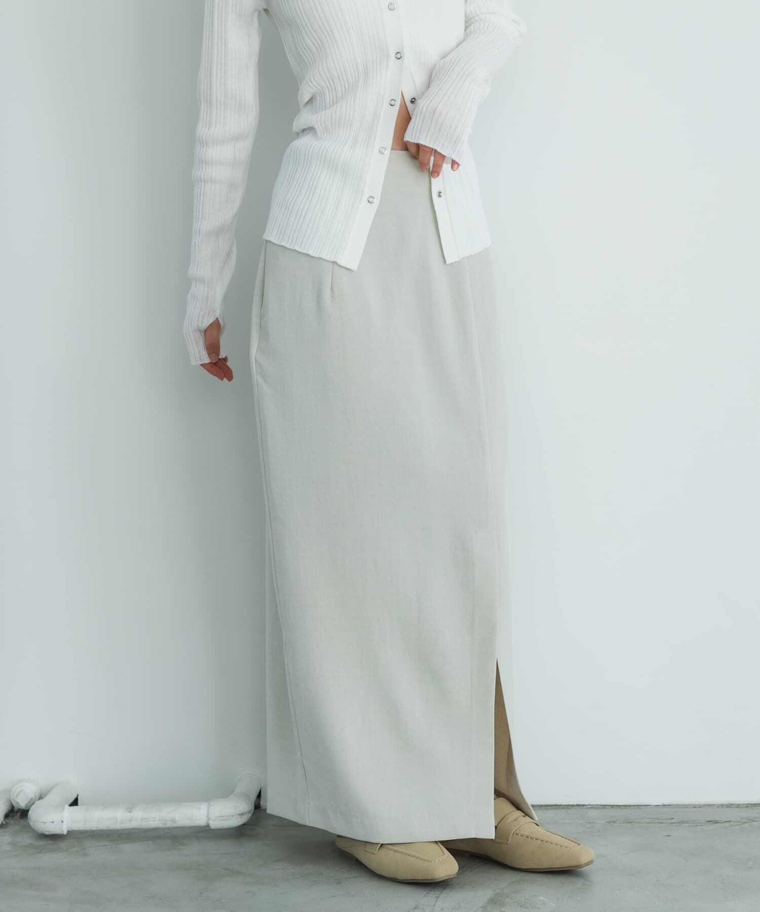 SENSE OF PLACE by URBAN RESEARCH「『UR TECH DRYLUXE』リネンライクスリットタイトスカート」|スカート|
