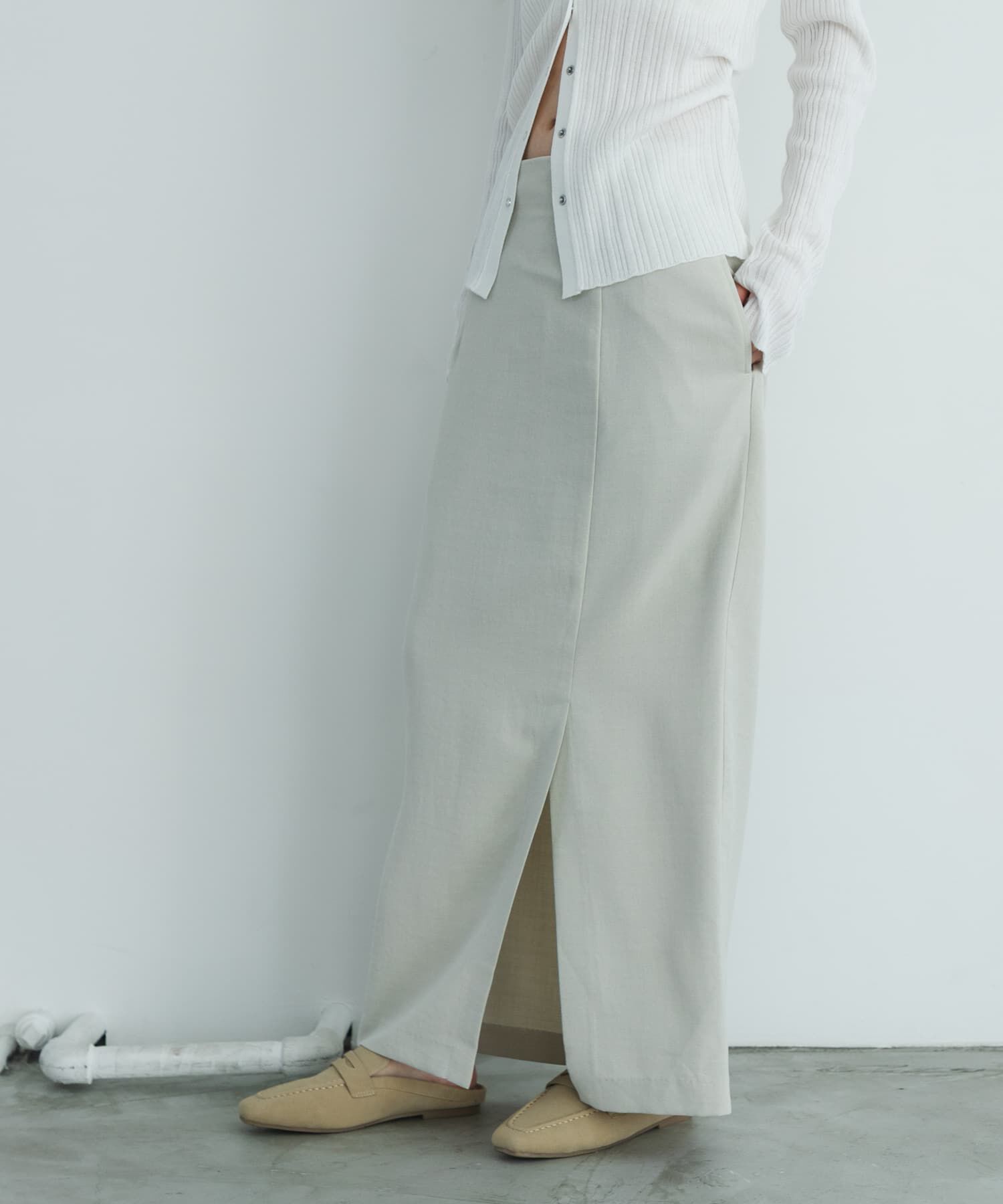 SENSE OF PLACE by URBAN RESEARCH「『UR TECH DRYLUXE』リネンライクスリットタイトスカート」|スカート|