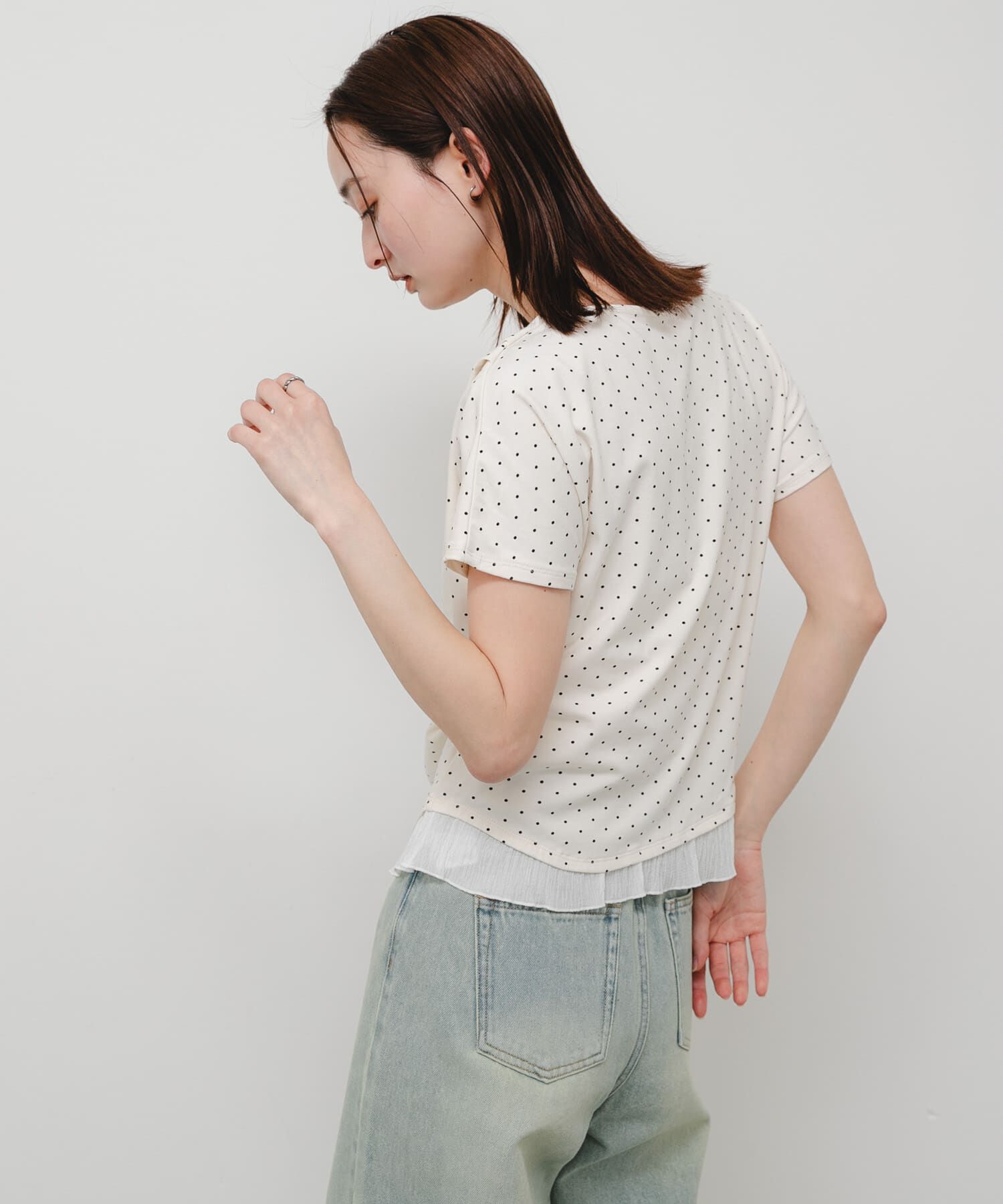 SENSE OF PLACE by URBAN RESEARCH「フリルドレープトップ」|Tシャツ・カットソー|