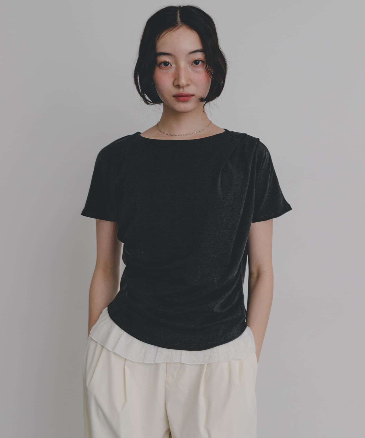 SENSE OF PLACE by URBAN RESEARCH「フリルドレープトップ」|Tシャツ・カットソー|