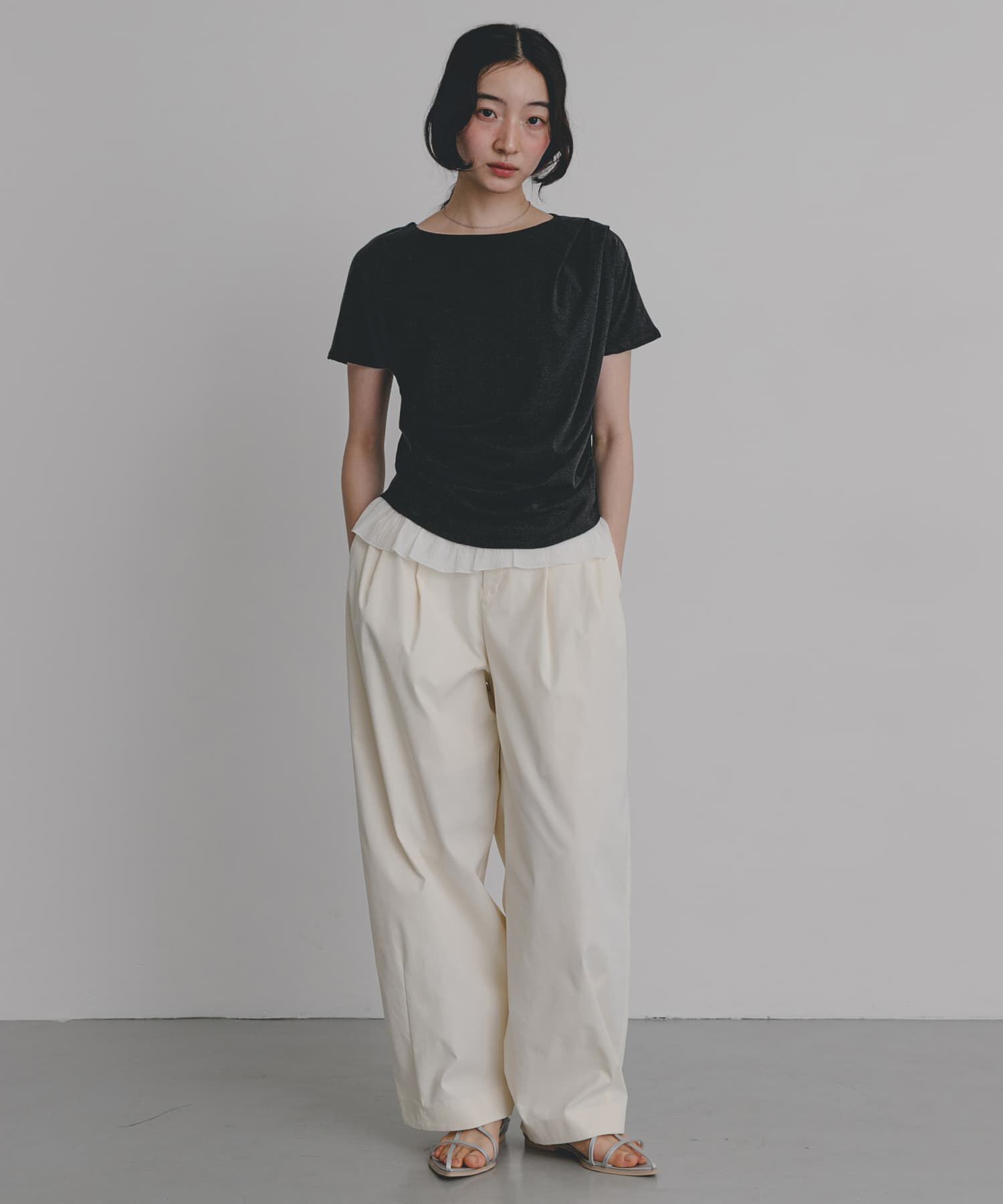 SENSE OF PLACE by URBAN RESEARCH「フリルドレープトップ」|Tシャツ・カットソー|
