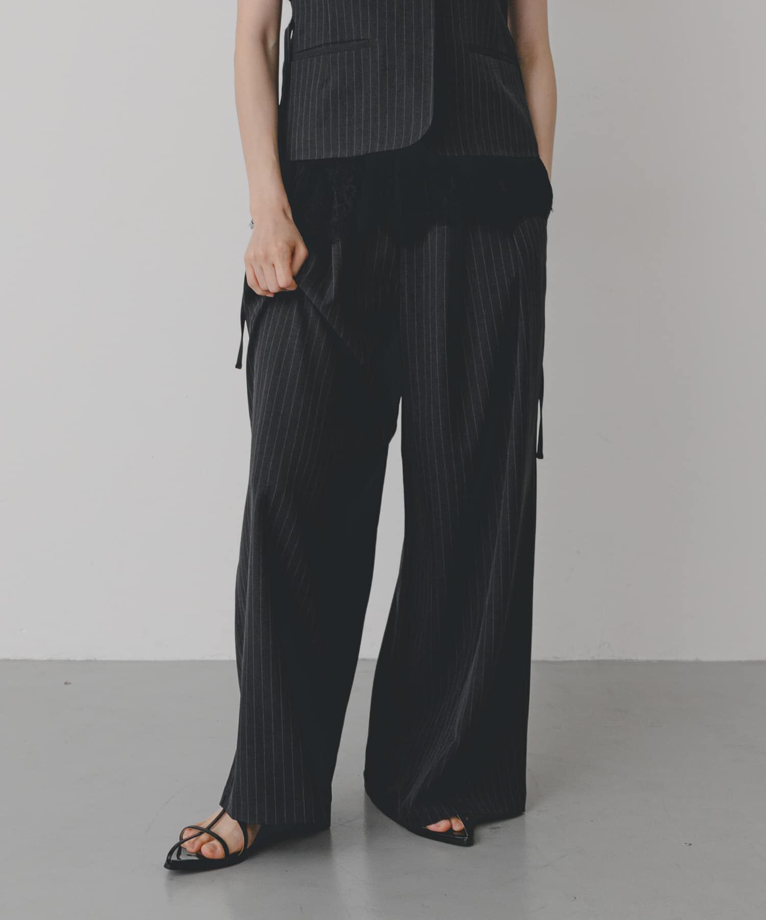 SENSE OF PLACE by URBAN RESEARCH「ピンストライプルーズパンツ」|その他|グレー系その他