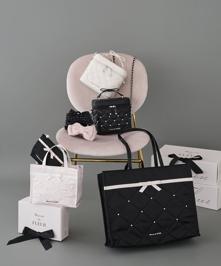 Maison de FLEUR「キルティングサテン2Wayトートバッグ」|トートバッグ|