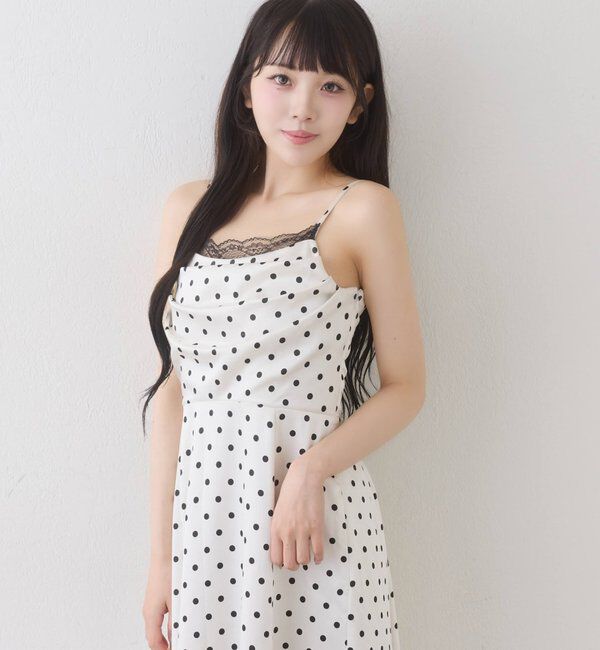  「【WEB限定】マイナス5kg見え/肩リボンドレープロングワンピース」|ワンピース|