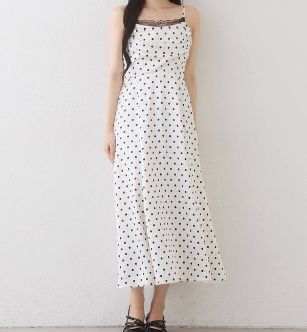  「【WEB限定】マイナス5kg見え/肩リボンドレープロングワンピース」|ワンピース|