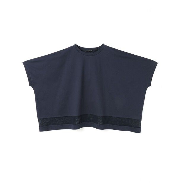 mizuiro ind「mizuiro ind メッシュヘムワイドプルオーバー」|Tシャツ・カットソー|