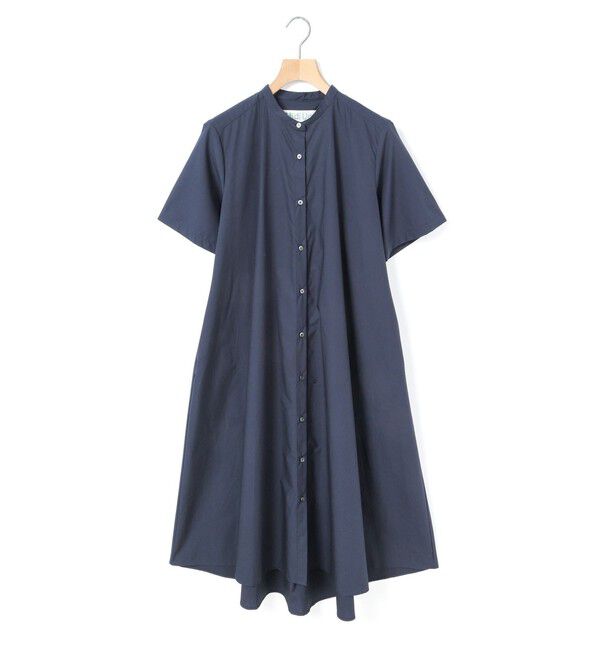 MidiUmi「MidiUmi ハーフスリーブAラインシャツワンピース」|ワンピース|ネイビー