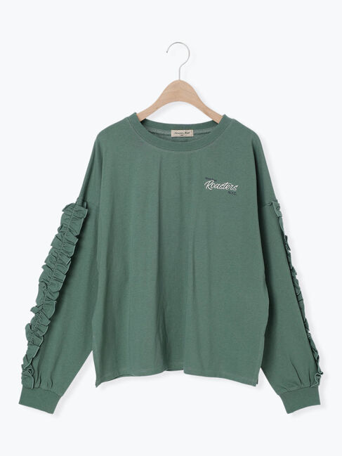 Samansa Mos2「袖タテフリルロンT」|Tシャツ・カットソー|