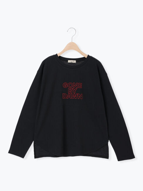 Samansa Mos2「アソートロゴプリントロンT」|Tシャツ・カットソー|ブラック
