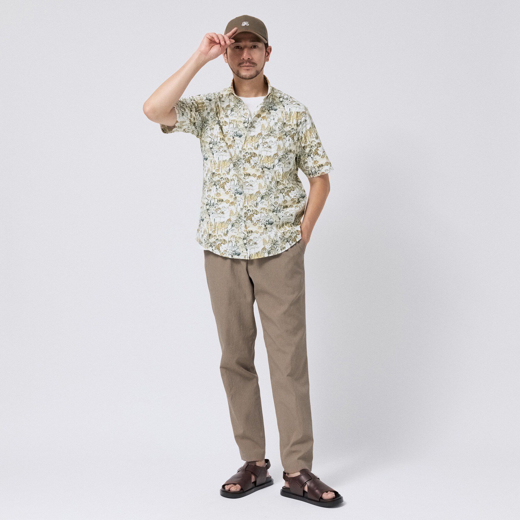 TAKEO KIKUCHI「【日本製】DotAir（R）リゾートプリント半袖シャツ」|シャツ・ブラウス|