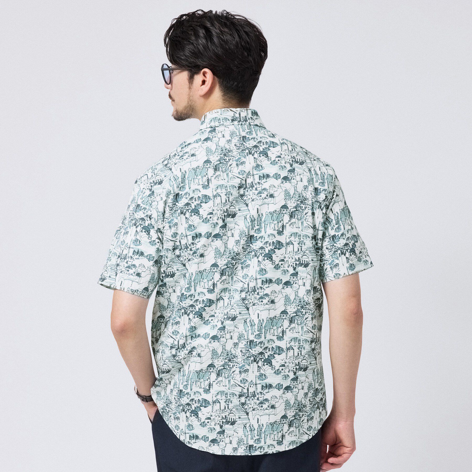 TAKEO KIKUCHI「【日本製】DotAir（R）リゾートプリント半袖シャツ」|シャツ・ブラウス|