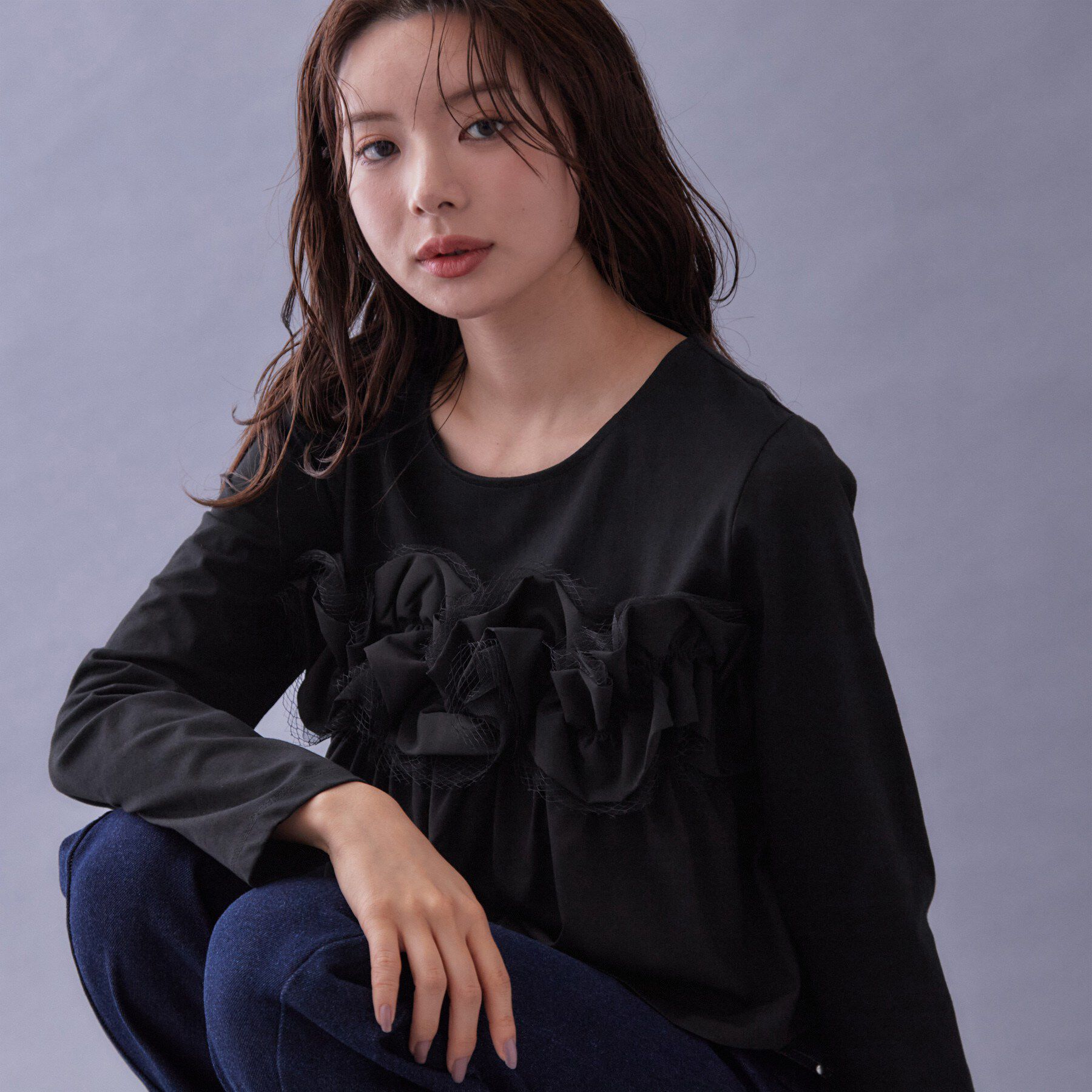 index「フリルぺプラムドッキングトップス【洗濯機OK】」|Tシャツ・カットソー|
