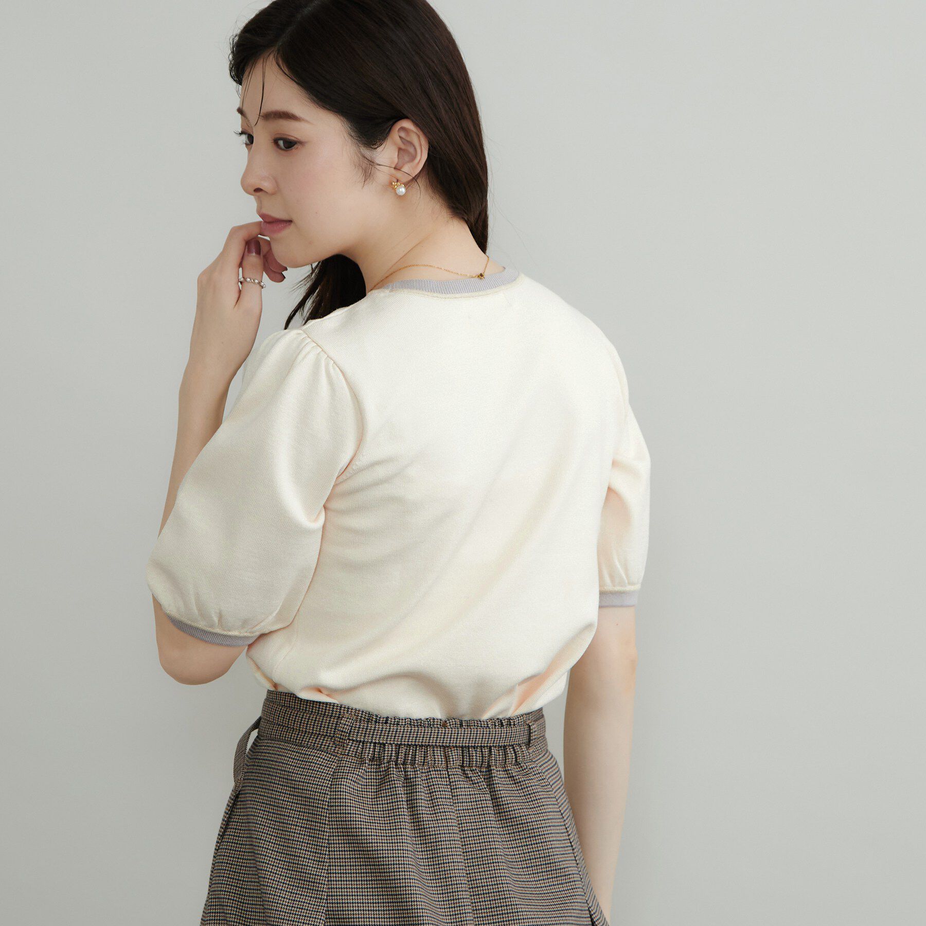 Couture broach「【きちんと見えて華やか・アンサンブル可】ラメ配色ニット」|ニット・セーター|
