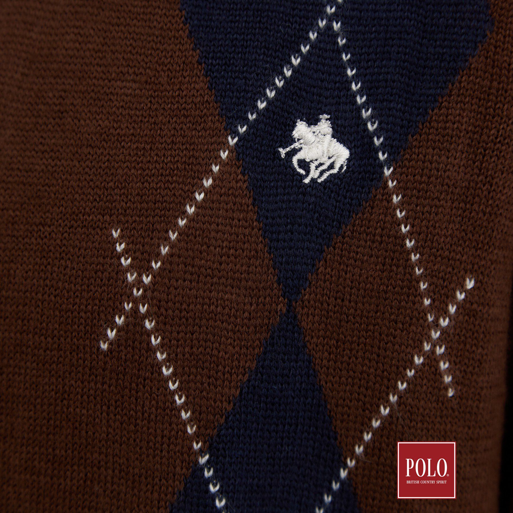 THE SHOP TK「POLO BCS/アーガイル5分袖ニット」|ニット・セーター|