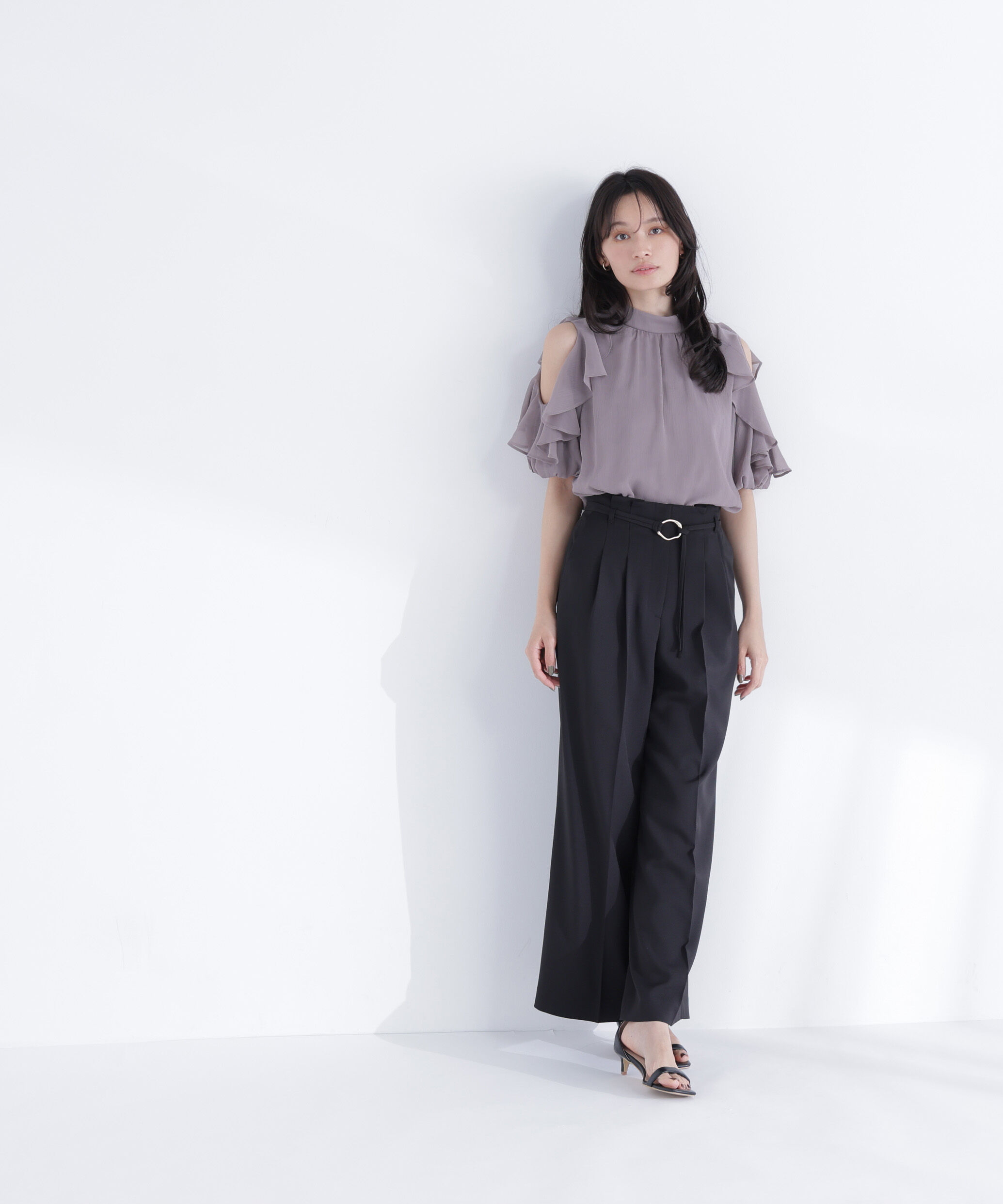  「ダブルベルトワイドパンツ」|その他|