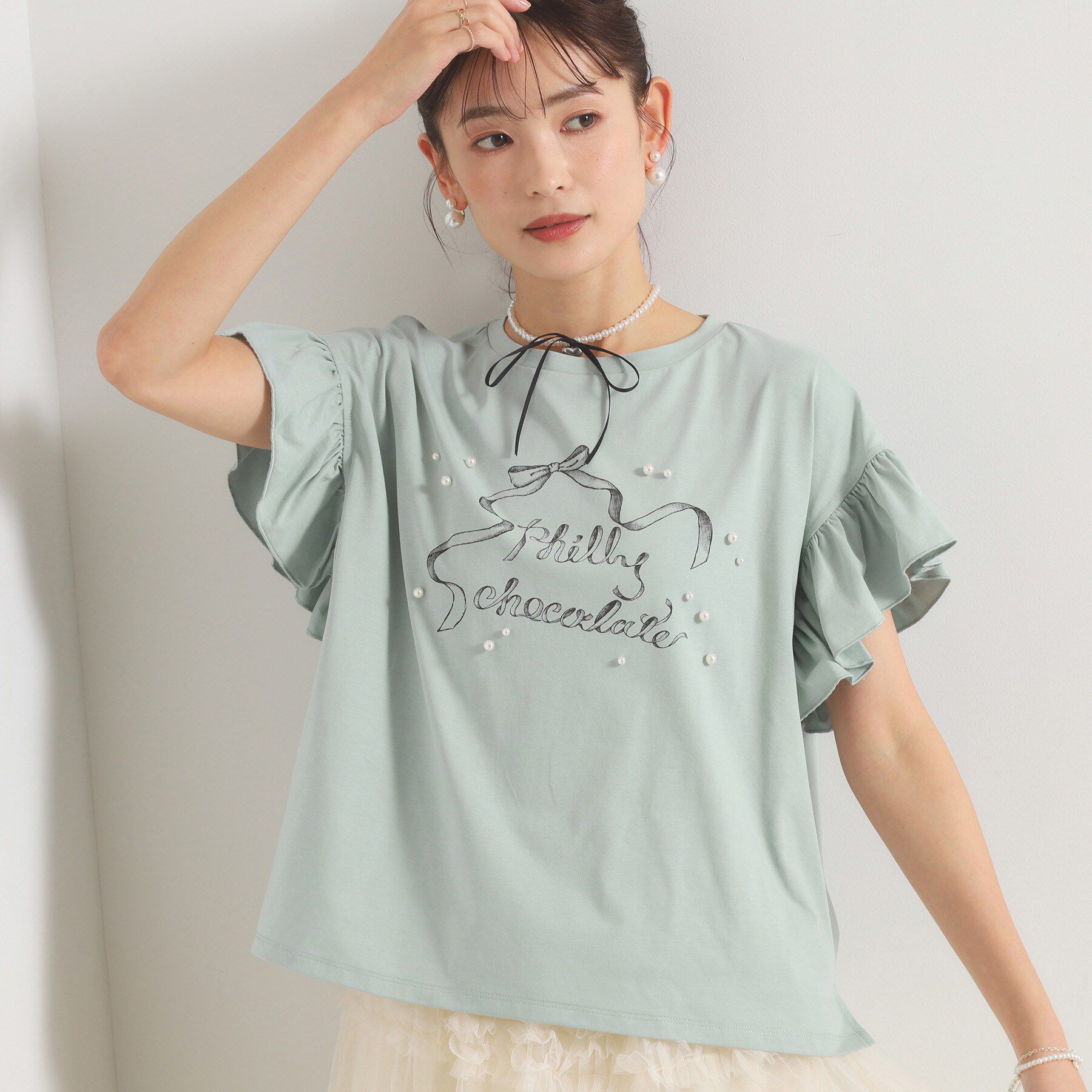 ITS&rsquo;DEMO「<Philly chocolateコラボ>リボンTシャツ」|Tシャツ・カットソー|