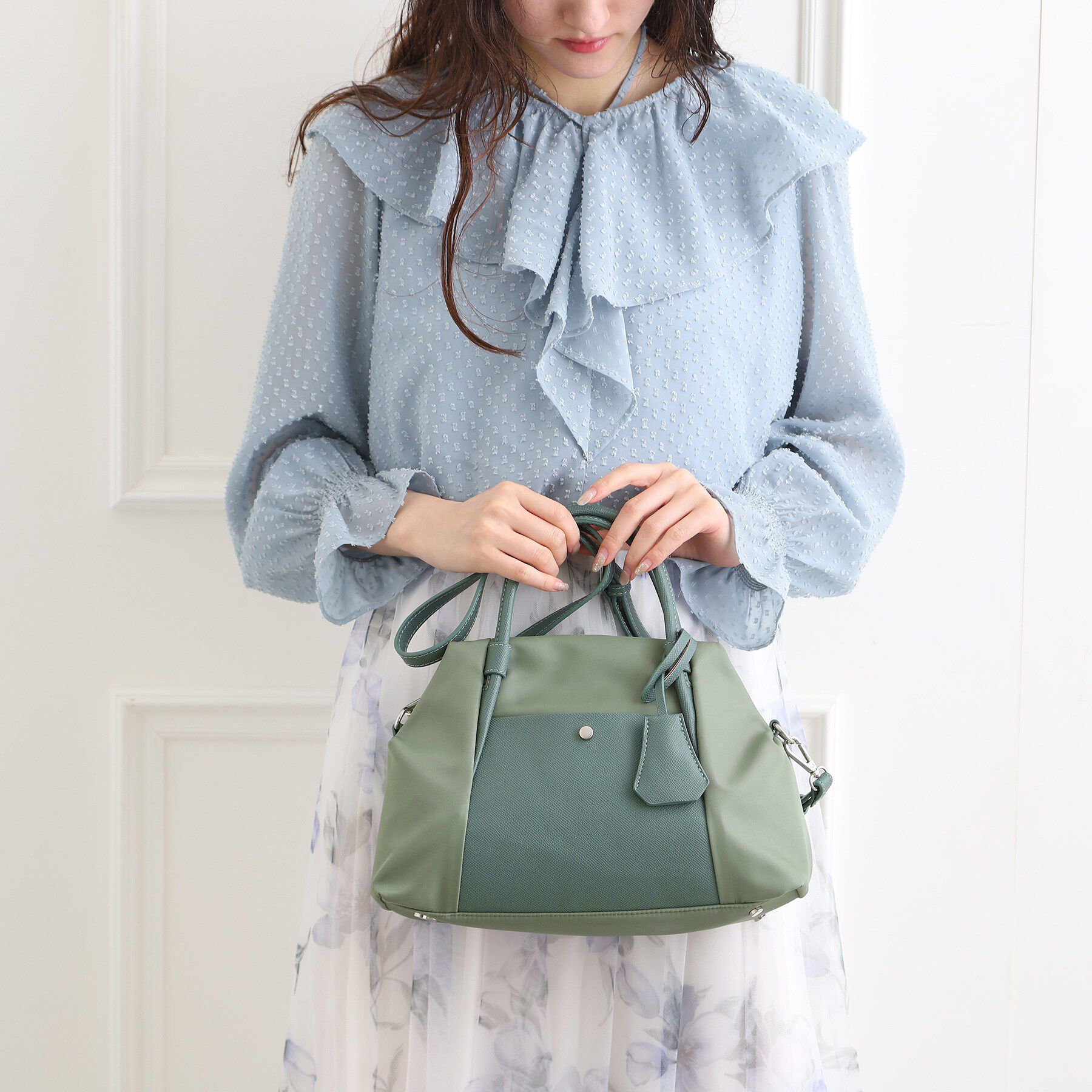 ESPERANZA「【EC限定】ショルダー付きナイロンボストン」|ボストンバッグ|グリーン(322)