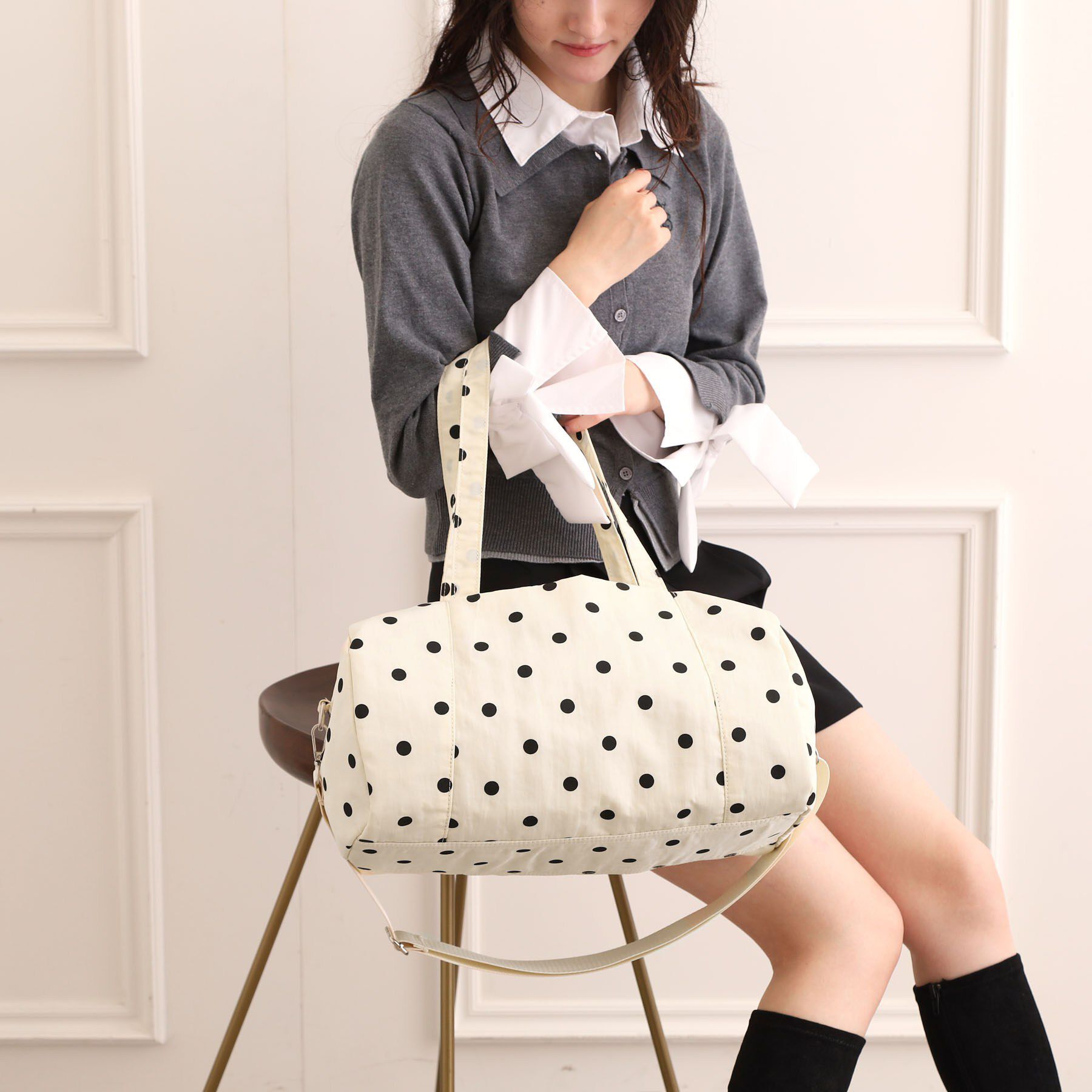 Ober Tashe「【EC限定】ドット2WAYボストンバッグ」|ボストンバッグ|