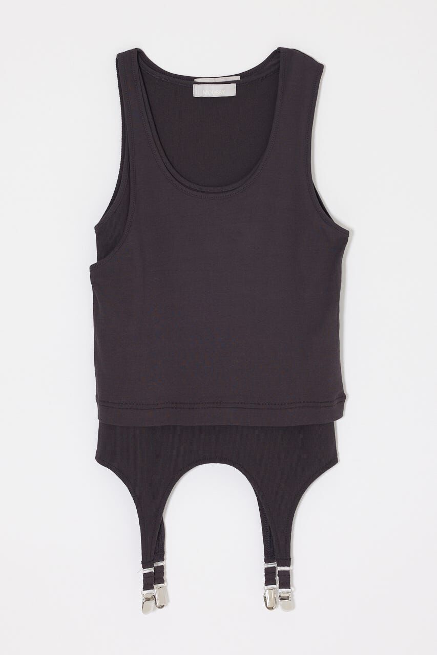 MOUSSY「LAYER TANK トップス」|タンクトップ|L/BLK1