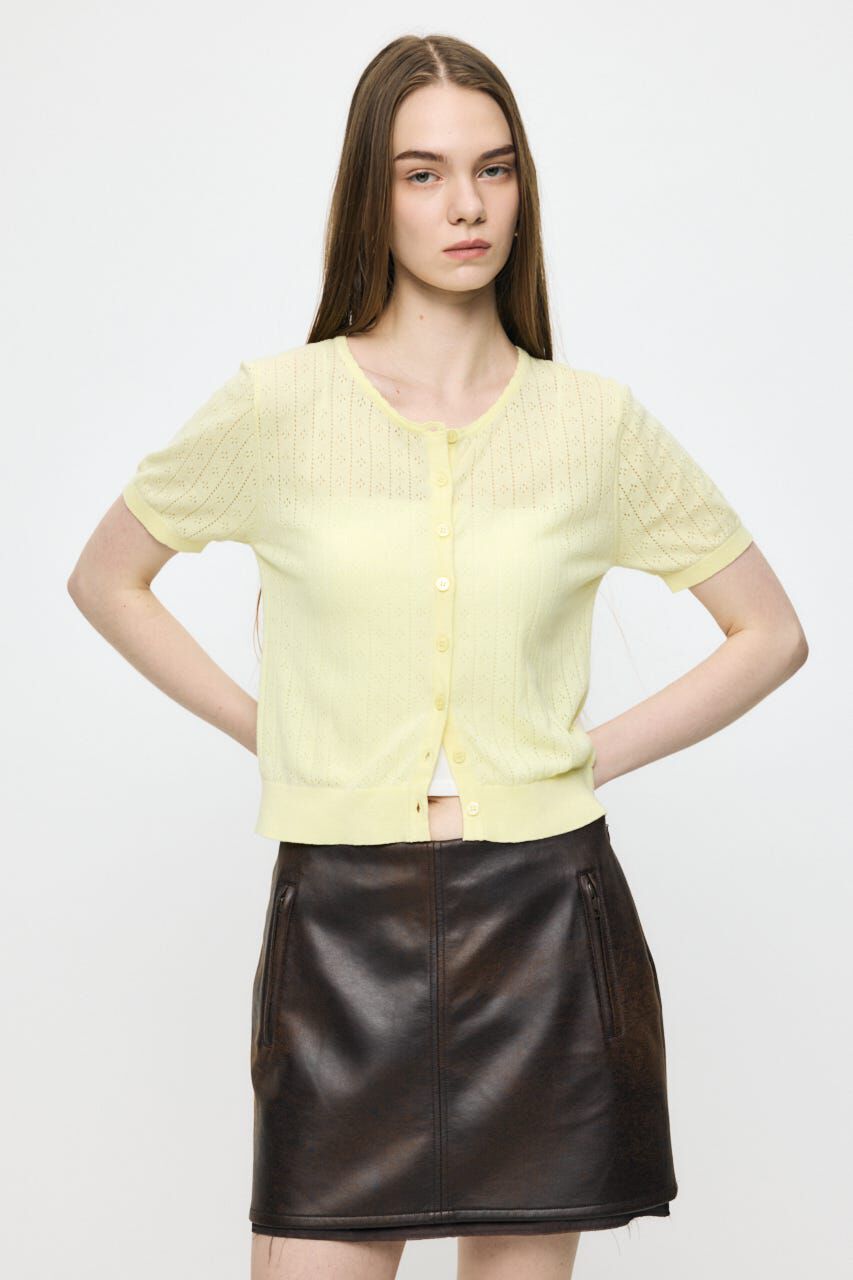 MOUSSY「EYELET KNIT カーディガン」|ニット・セーター|