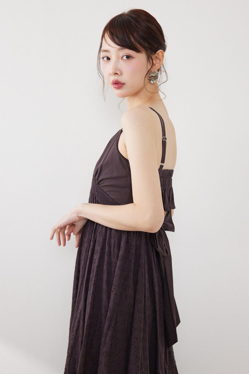 rienda「コットンレースティアードキャミワンピース」|ワンピース|