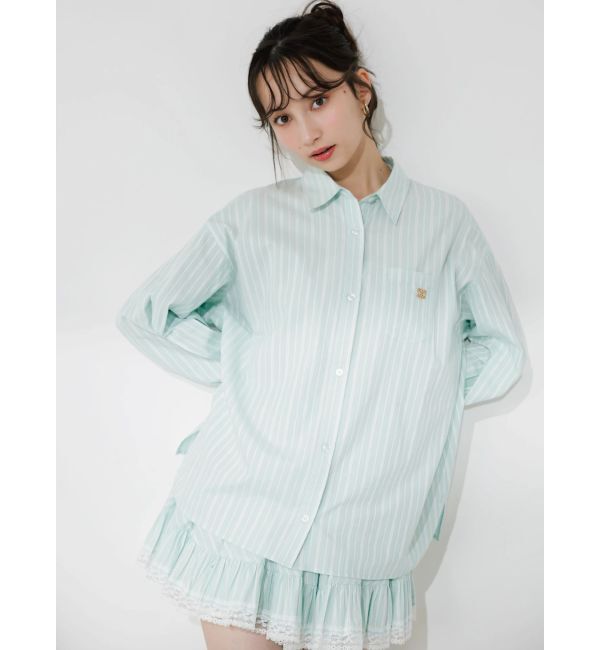 dazzlin「バックリボンオーバーシャツ」|シャツ・ブラウス|