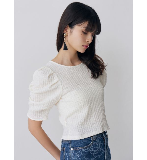 MURUA「シャーリングハーフトップス」|Tシャツ・カットソー|