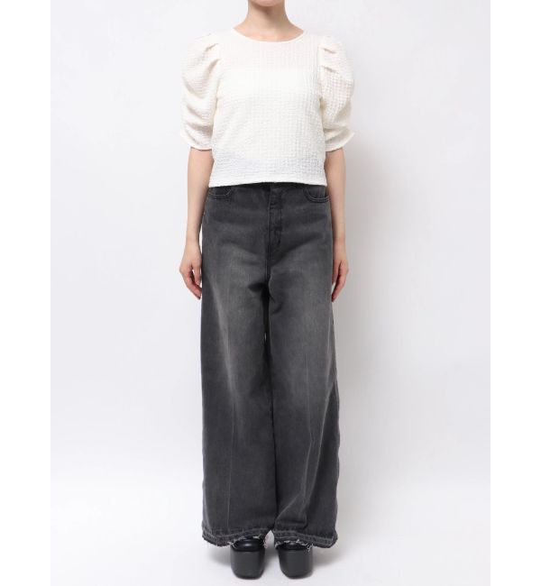 MURUA「シャーリングハーフトップス」|Tシャツ・カットソー|