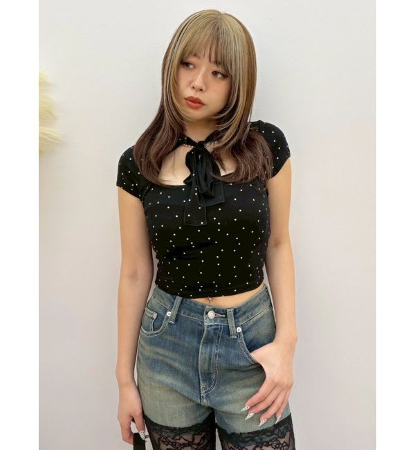 EVRIS「2WAYボウタイドットトップス」|Tシャツ・カットソー|