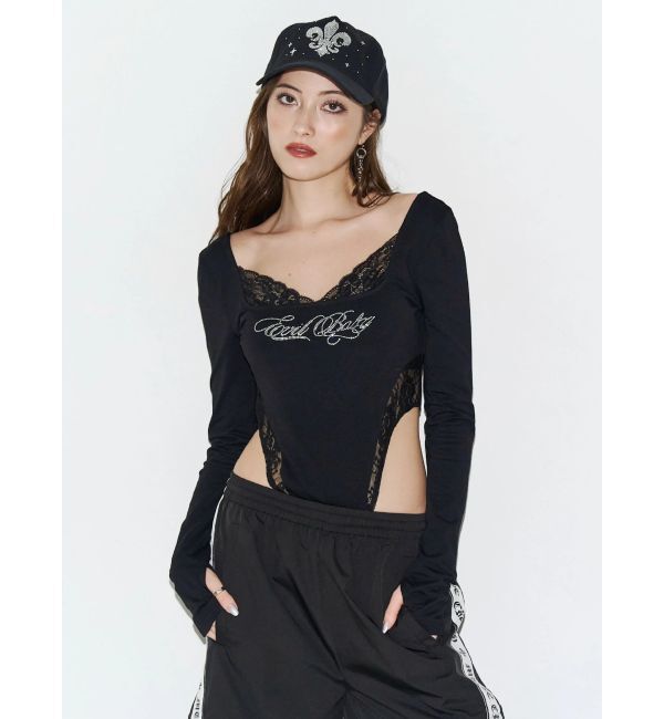 EVRIS「【SupBaby &times; EVRIS】レースドッキングボディースーツ」|Tシャツ・カットソー|