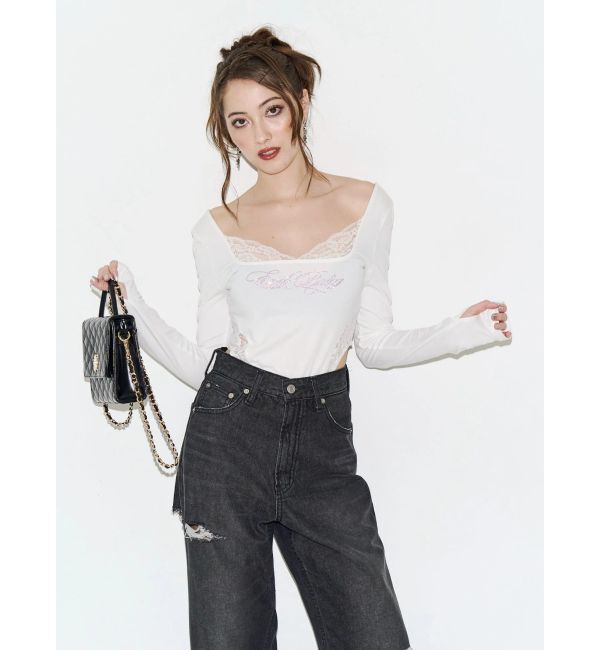 EVRIS「【SupBaby &times; EVRIS】レースドッキングボディースーツ」|Tシャツ・カットソー|