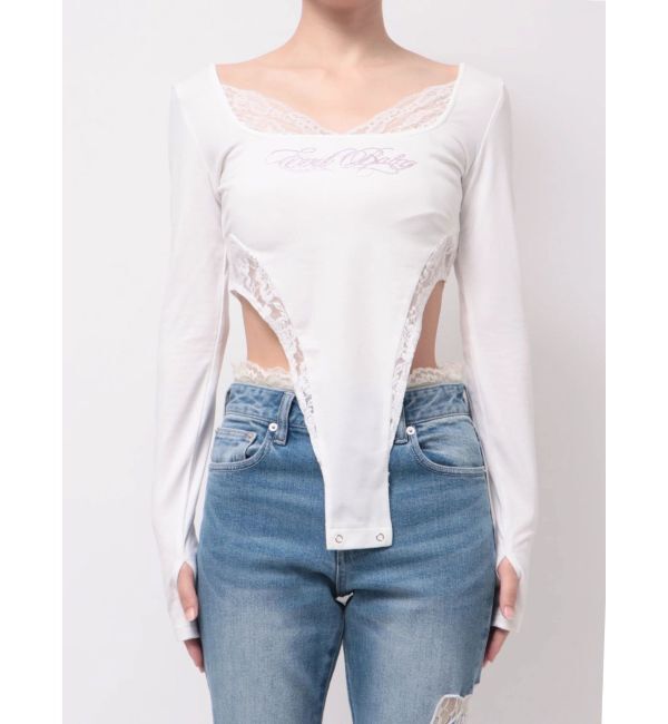 EVRIS「【SupBaby &times; EVRIS】レースドッキングボディースーツ」|Tシャツ・カットソー|