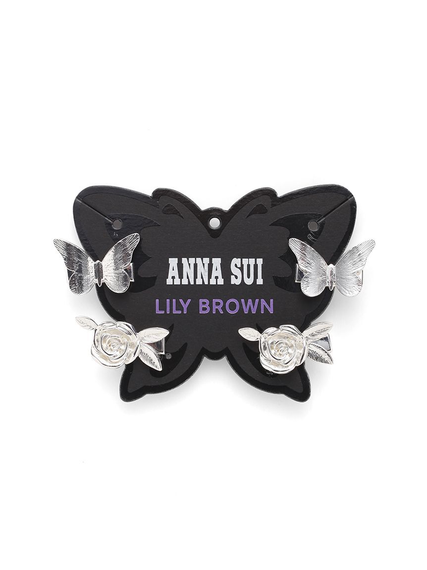 LILY BROWN「【LILY BROWN&times;ANNA SUI】バタフライ＆ローズヘアクリップセット」|ヘアバンド|