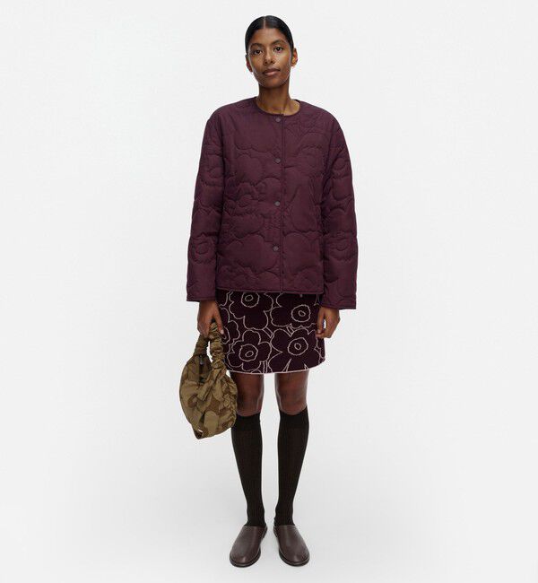 Marimekko「Kapseli Piirto Unikko コート」|その他|ﾜｲﾝﾚｯﾄﾞ&times;ﾜｲﾝﾚｯﾄﾞ