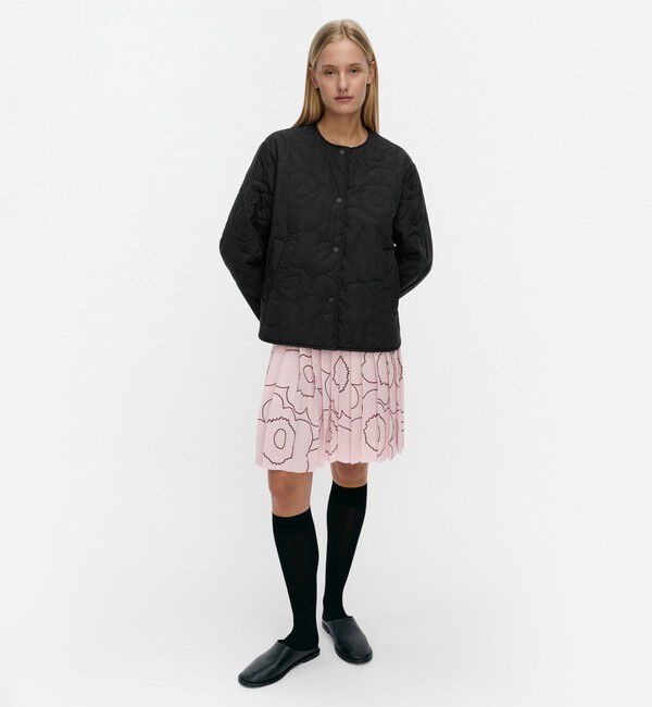 Marimekko「Kapseli Piirto Unikko コート」|その他|ブラック&times;ブラック