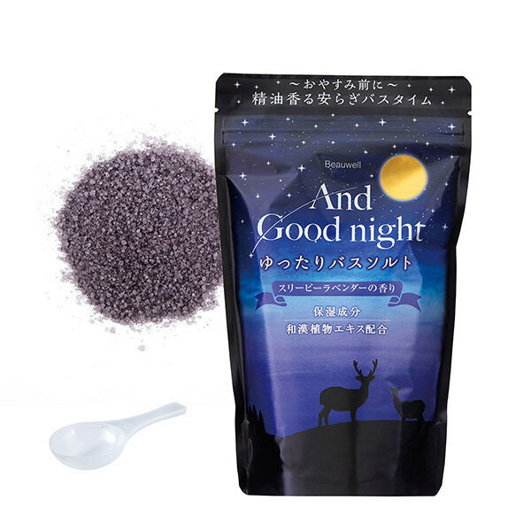  「Beauwell アンドグッドナイトゆったりバスソルト 本体/しっとり/スリーピーラベンダー (L・560g)」|入浴剤・バスグッズ|