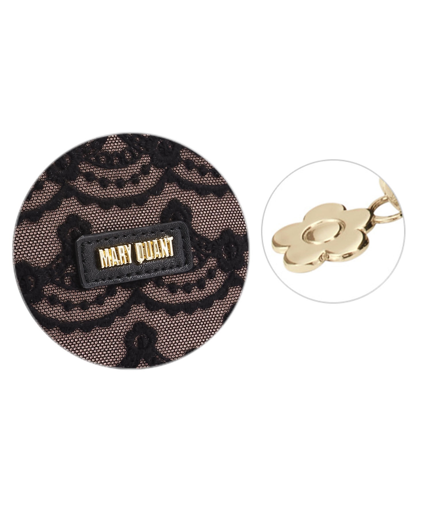 MARY QUANT「デイジーチュールレース ラウンドポーチ」|ポーチ|