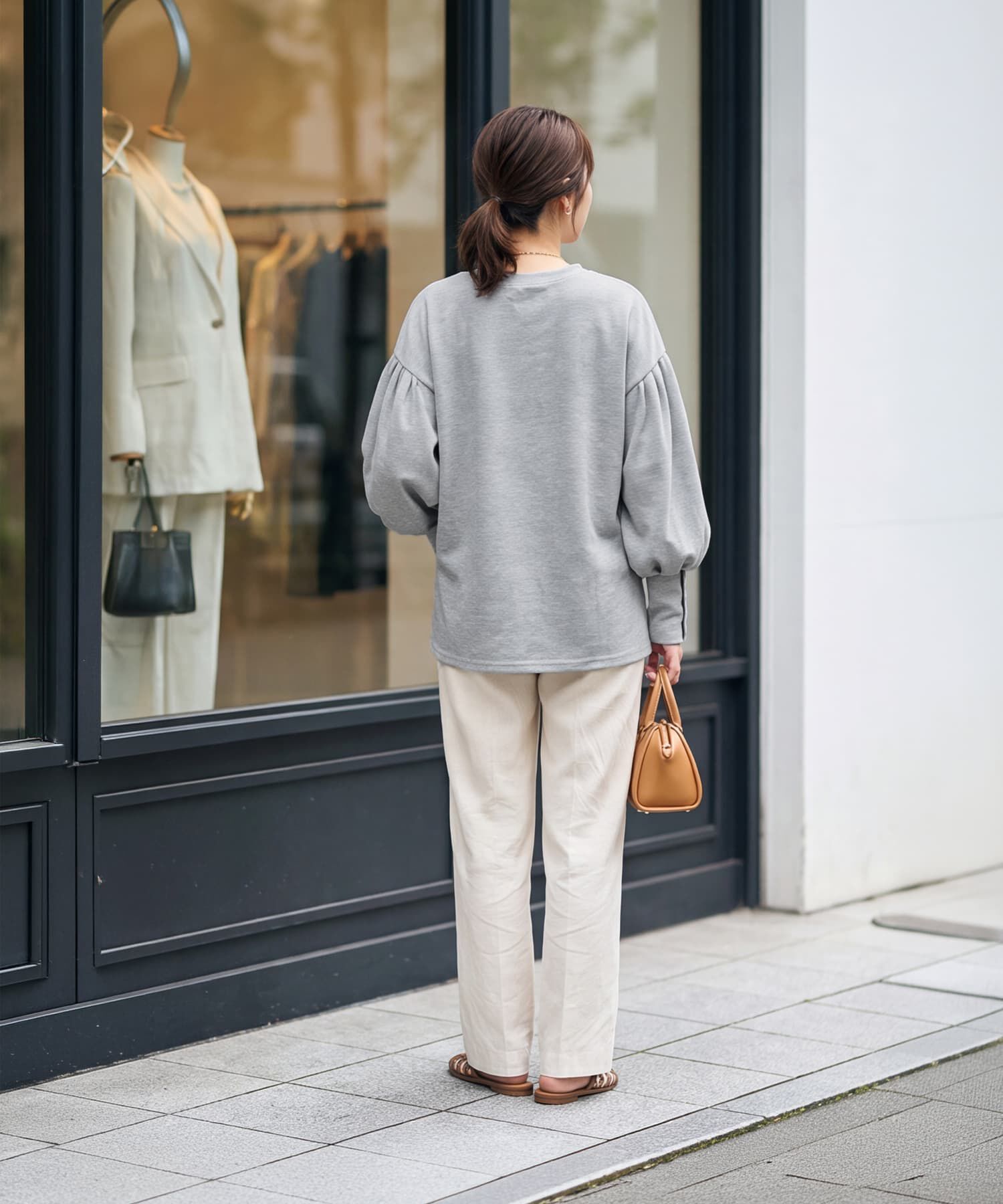 STYLE DELI「【DELI by】抜け感ランタンスリーブプルオーバートップス」|Tシャツ・カットソー|