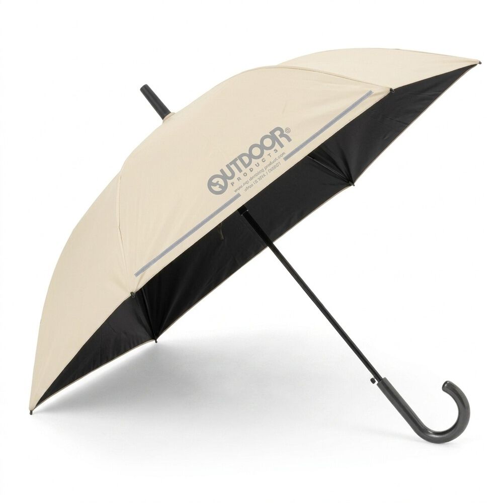 BACKYARD FAMILY「OUTDOOR PRODUCTS 傘 キッズ 通販 ジャンプ傘 長傘 耐風傘 晴雨兼用傘 58cm」|傘|ベージュ1