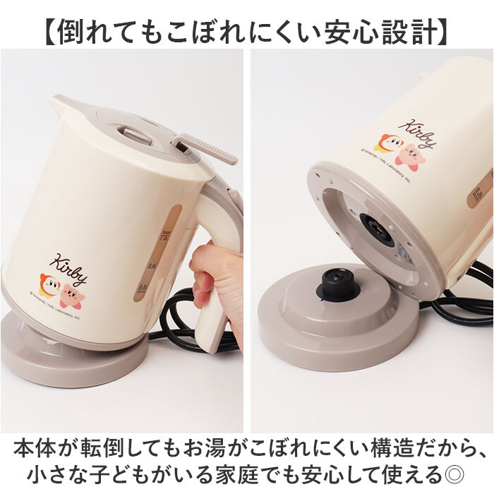 BACKYARD FAMILY「星のカービィ 電気ケトル1.0L 通販 電気ケトル 電気ポット 湯沸かし器 ケトル ポット」|その他|