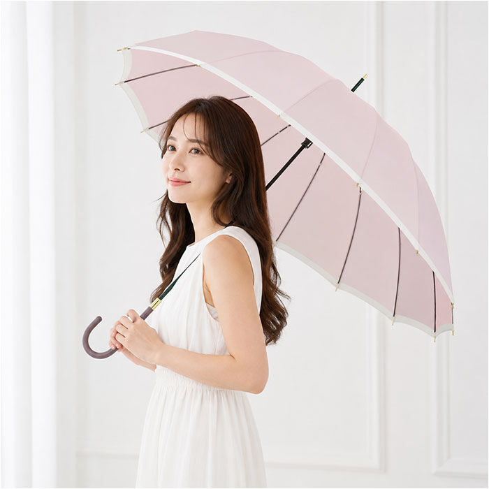 BACKYARD FAMILY「傘 16本骨 レディース おしゃれ 通販 耐風傘 晴雨兼用傘 55cm 手開き 長傘 耐風」|傘|