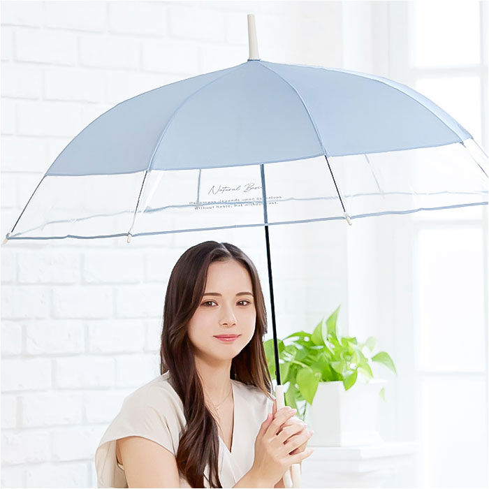 BACKYARD FAMILY「ビニール傘 カラー 60cm 通販 傘 ビニール 長傘 雨傘 透明傘 バイカラー ジャンプ傘」|傘|